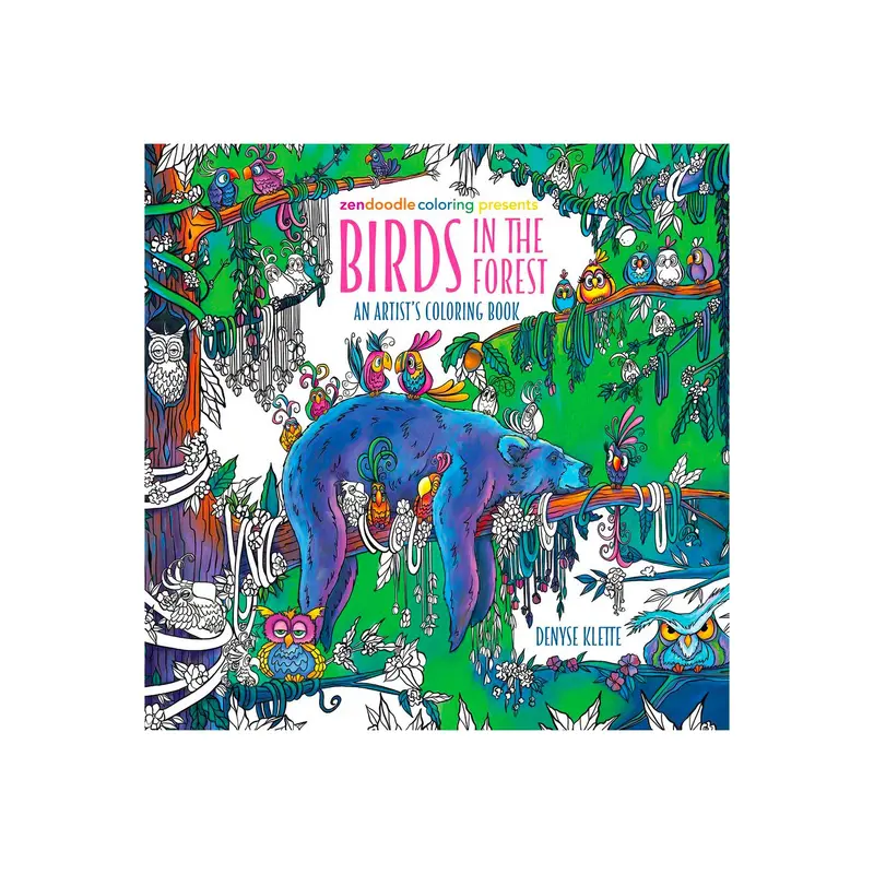 Zendoodle Coloring: Birds in the Forest