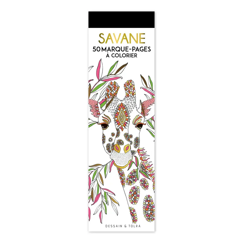 50 marque-pages  colorier : Savane - French Ed.