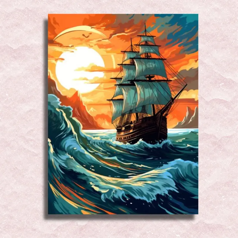 Sunset Sailing Ship