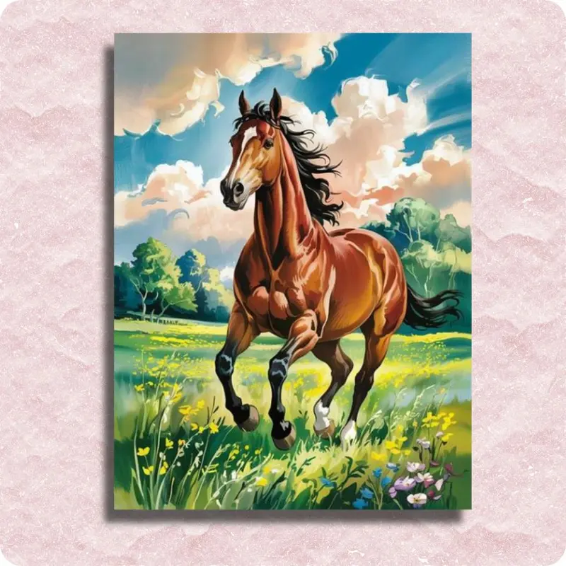 Adorable Trotting Horse