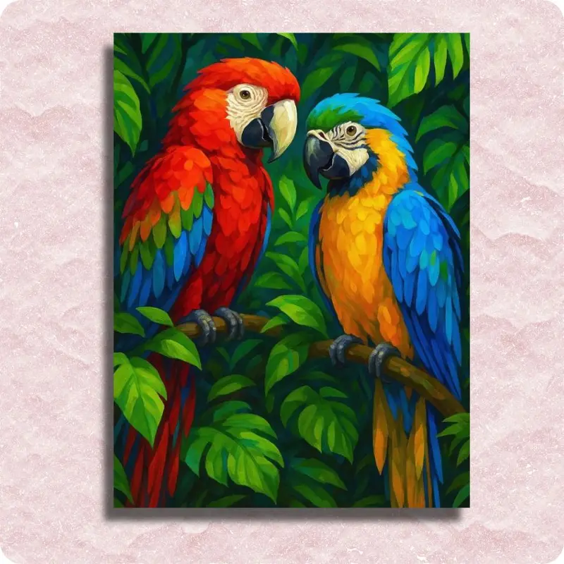 Parrots - Paint by Numbers Kit