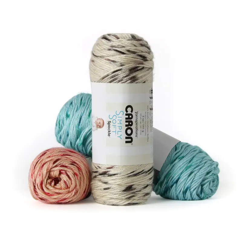 Simply Soft Speckle Yarn - White Sage