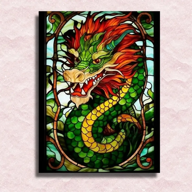 Stained Glass Dragon - Paint by Numbers Kit