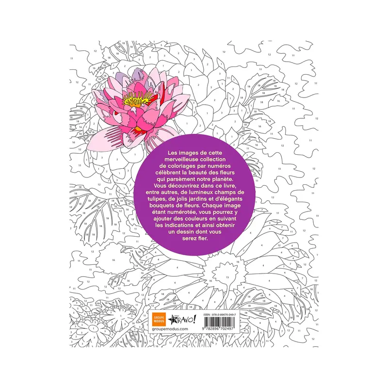 Coloriage par numros : Fleurs - French Ed.