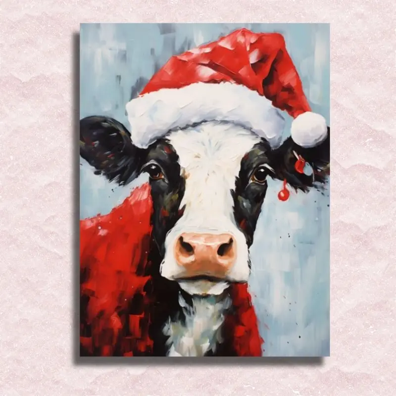 Santa Cow Portrait - Paint by Numbers Kit