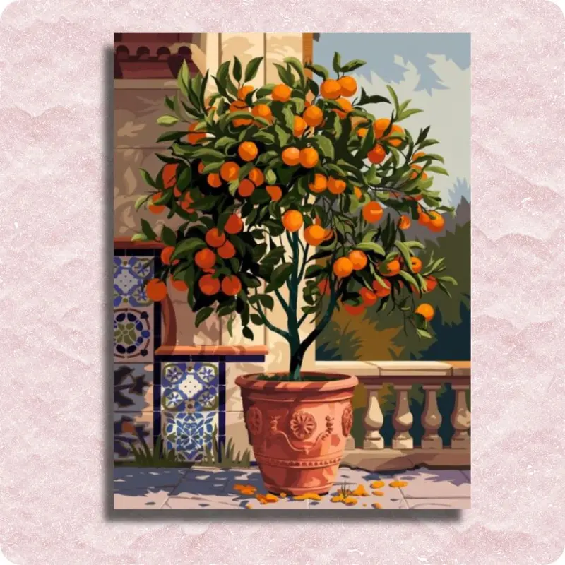 Potted Orange Tree