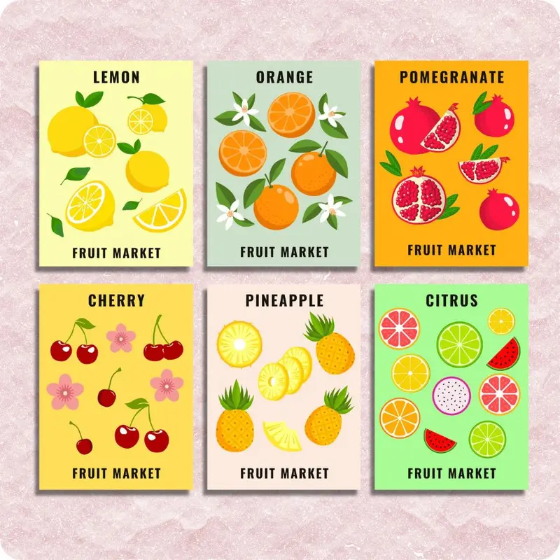 Sweetest Gifts Paint by Numbers Kit  6-Pack Fruit Designs