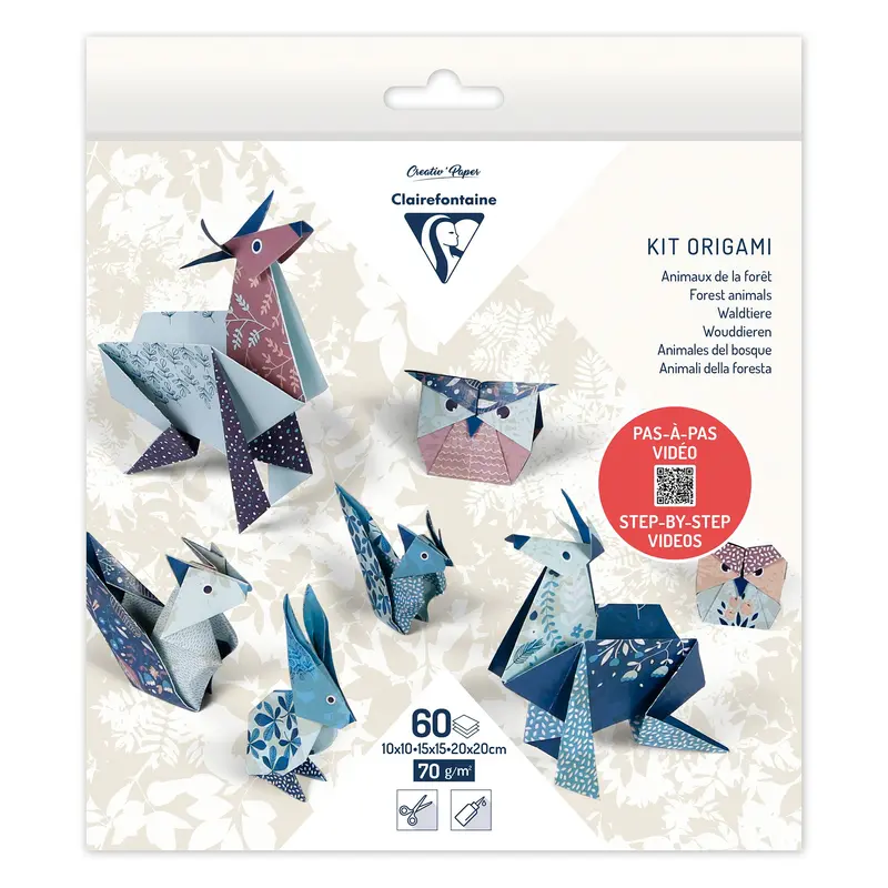 60-Sheet Origami Kit - Forest Animals