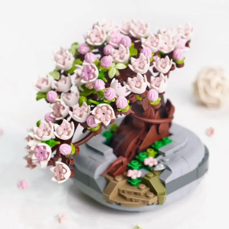 DIY LOZ Mini Street - Sakura Cherry Blossom Bonsai