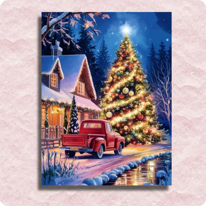 Red Truck Evening Scene