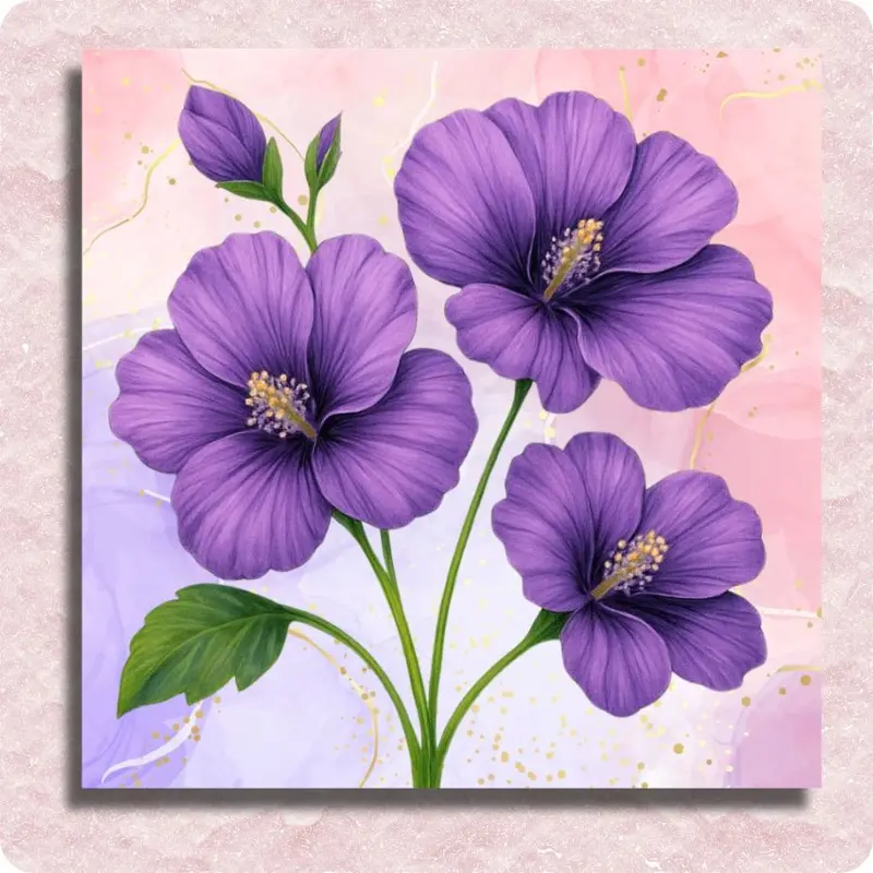 Violet Hibiscus Bloom