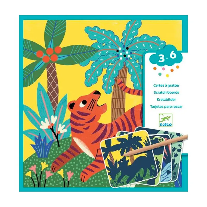 Djeco Scratch Cards - Big Beasts