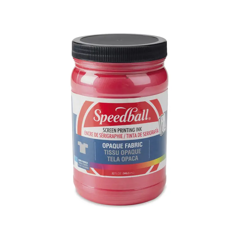 Speedball Opaque Fabric Ink - Raspberry - 32 oz