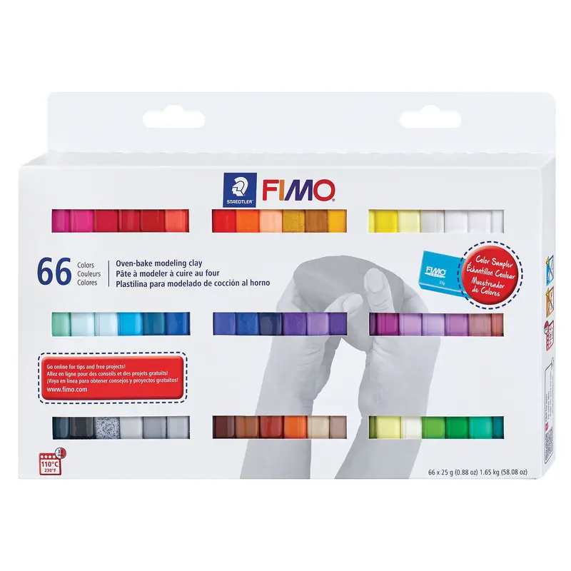 66-Piece FIMO Soft Polymer Clay Set - Brilliant Colours