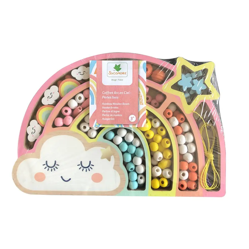 Rainbow Wooden Bead Box