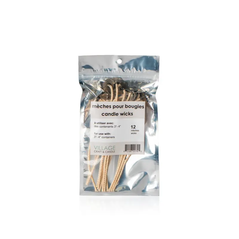 12-Pack Candle Wicks for Containers - 4 in