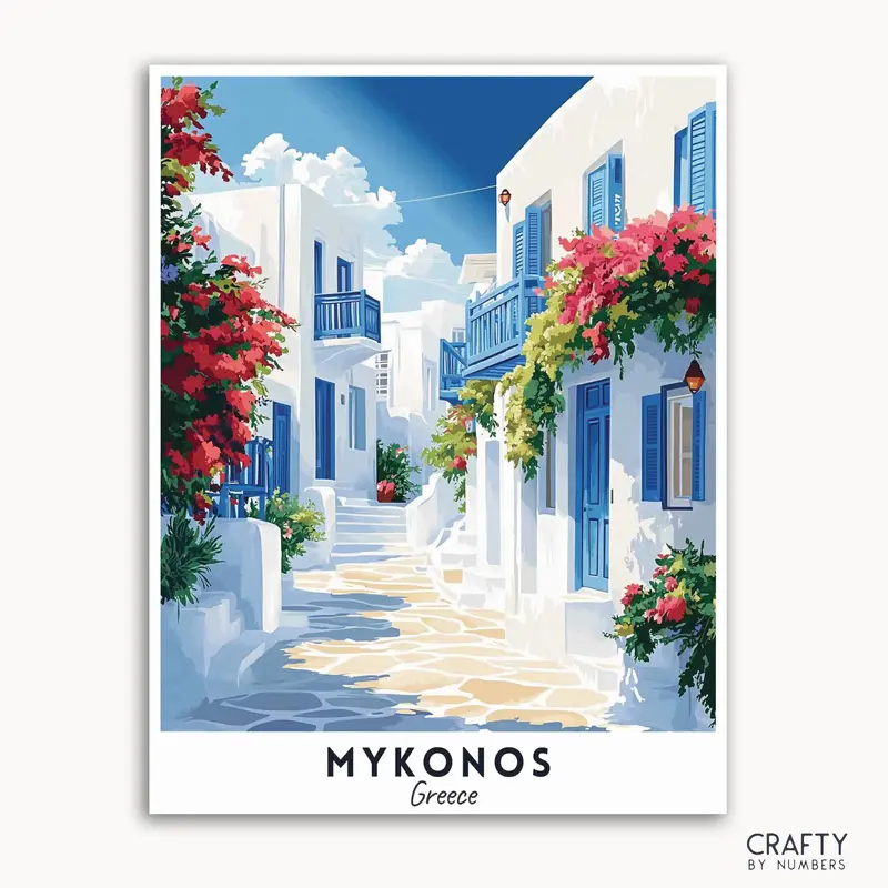 Mykonos Travel Poster