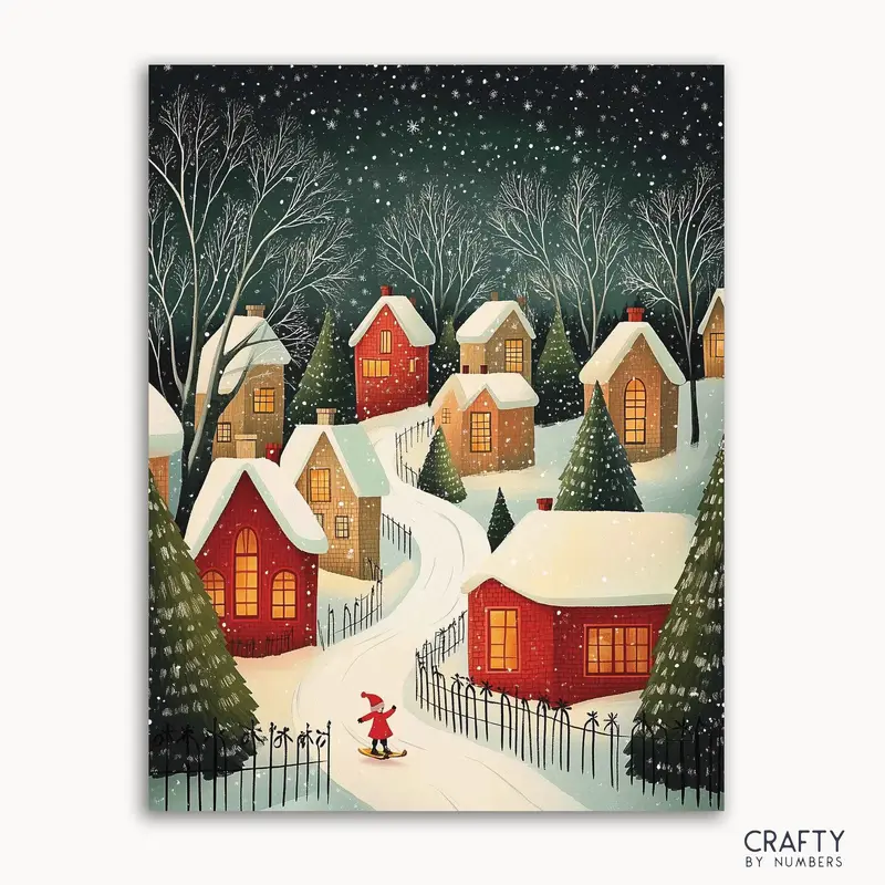 Snowy Village Stroll