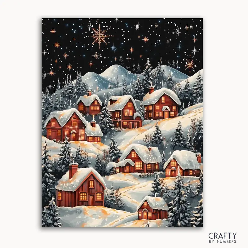 Starlit Winter Village