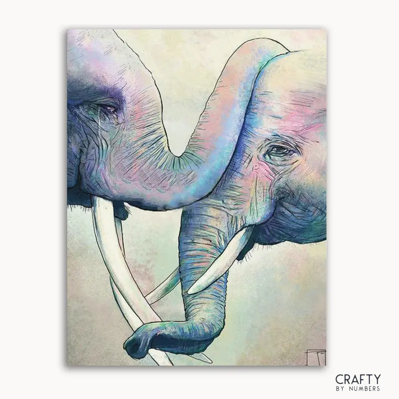 Art Elephants In Love