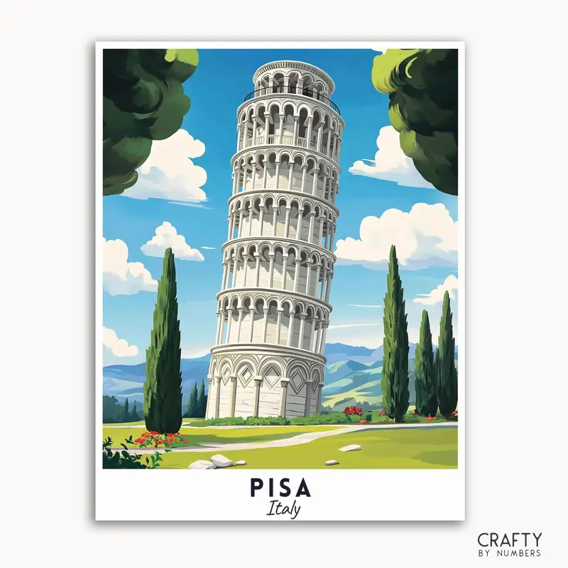 Pisa Travel Poster