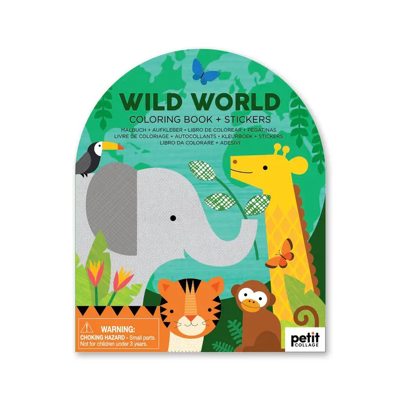 Colouring Book & Stickers: Wild World