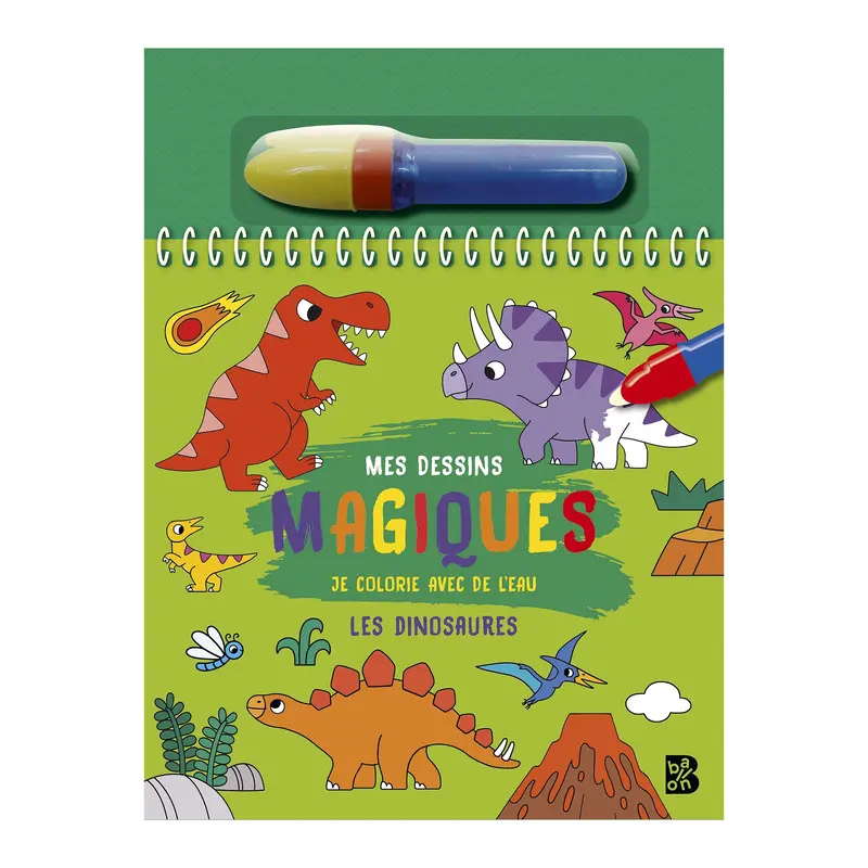Je colorie avec de l'eau : Les dinosaures - French Ed.