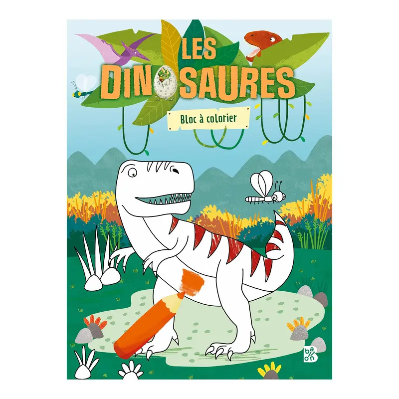 Les dinosaures : Bloc  colorier - French Ed.