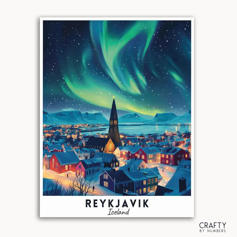 Reykjavik Travel Poster