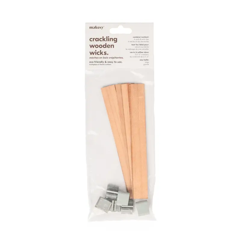 6-Pack Crackling Wooden Wicks - Large