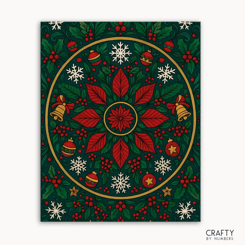 Poinsettia Magic Mandala