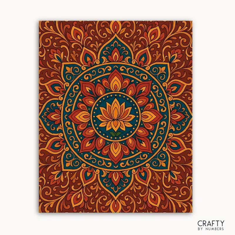 Terracotta Lotus Mandala