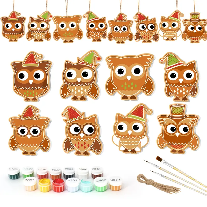 Festive Owl Magic  Large Christmas Ornaments