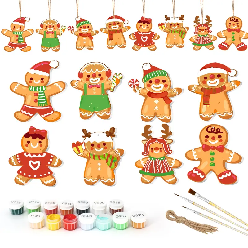 Gingerbread Family Fun  Large Christmas Ornaments