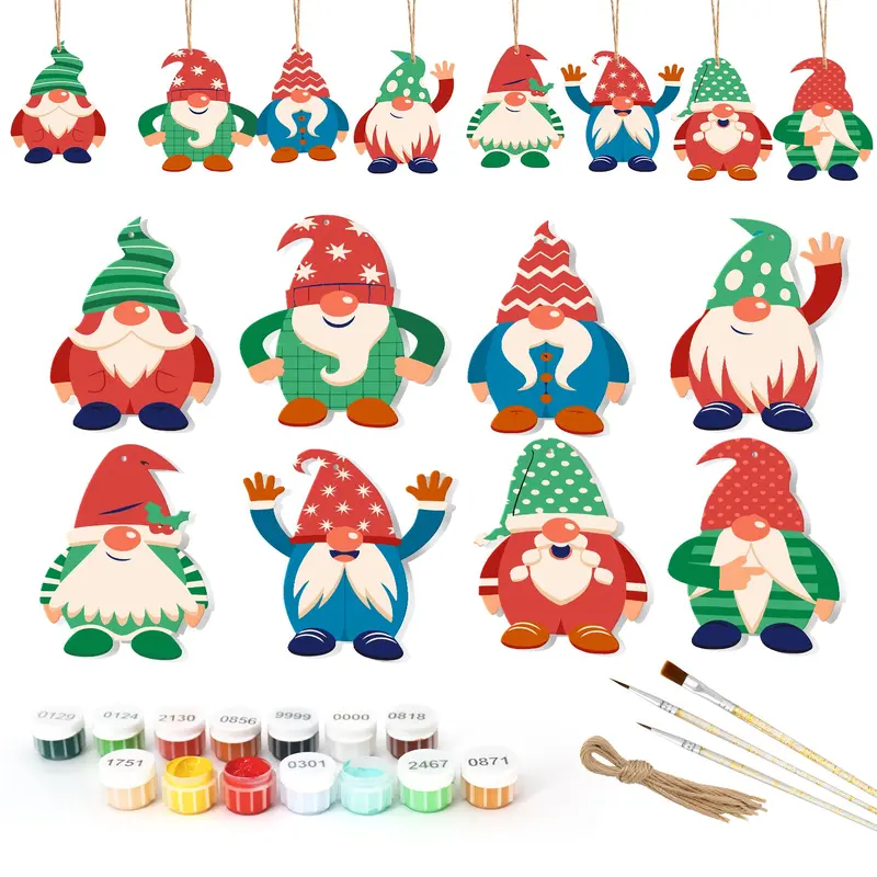 Nordic Gnome Magic  Large Christmas Ornaments