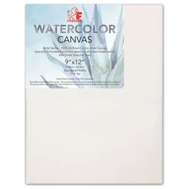 Watercolour Canvas : Standard - 12 X 12 in