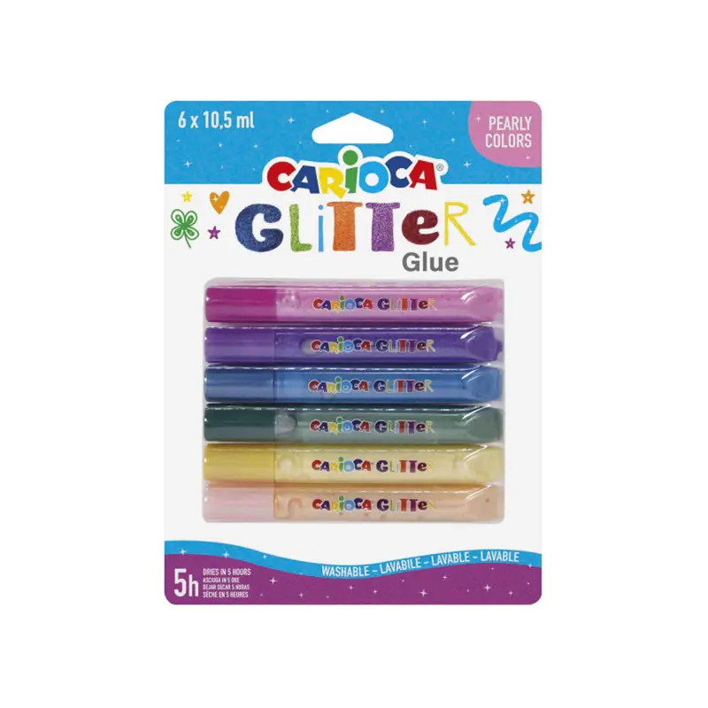 6-Pack Glitter Glues - 10.5 ml