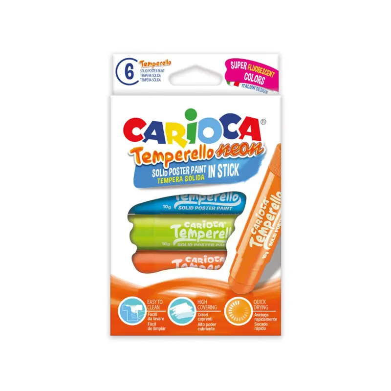 6-Pack Temperello Poster Paint Sticks - Neon