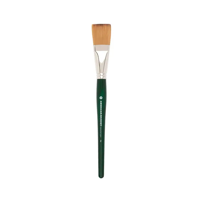 American Journey Interlocked Synthetic Brush - Flat, Size 1-1/4"