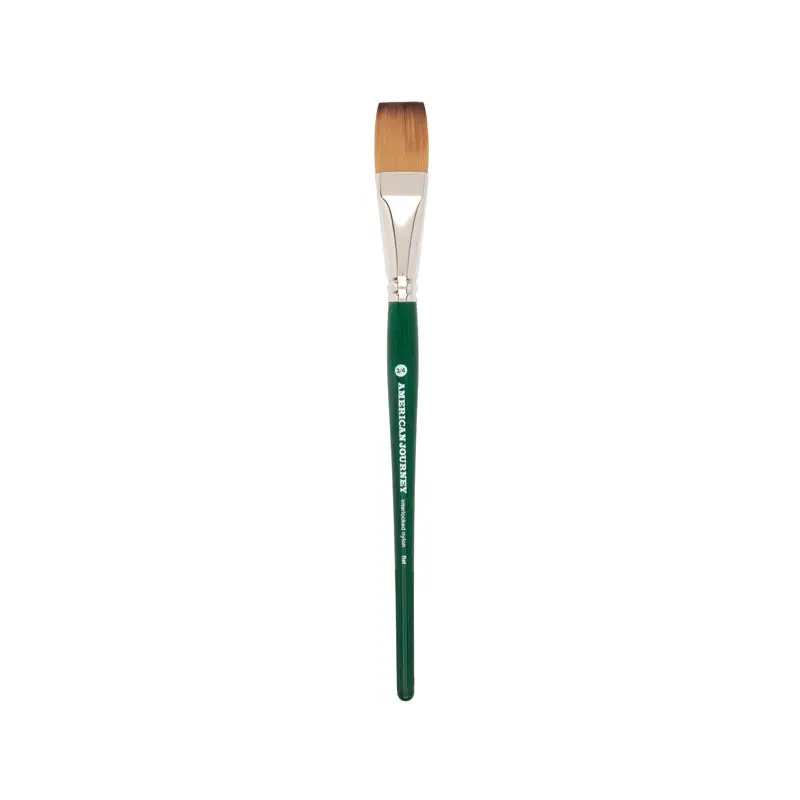 American Journey Interlocked Synthetic Brush - Flat, Size 3/4"
