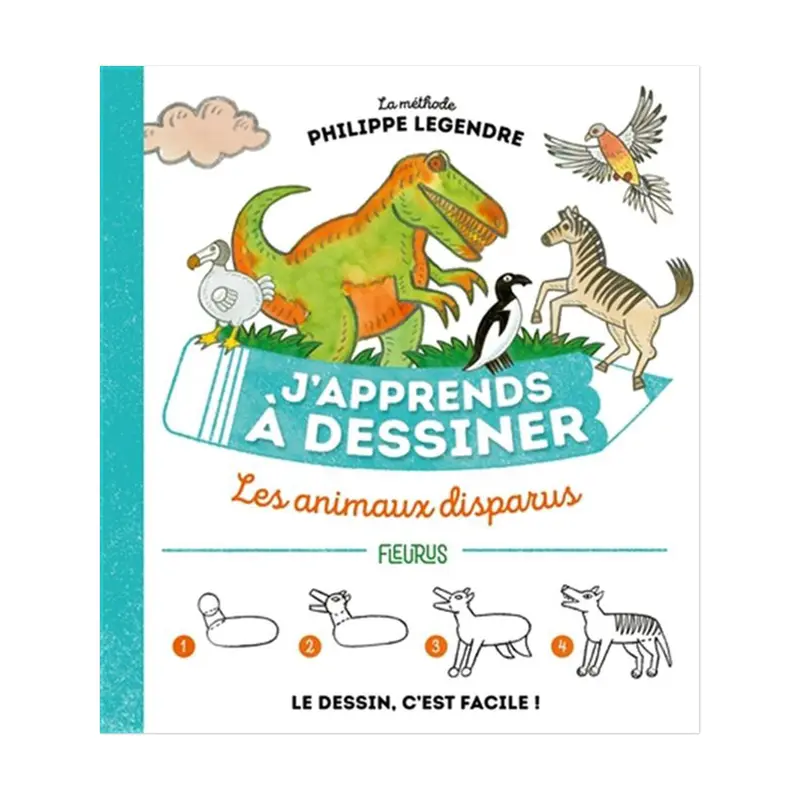 J'apprends  dessiner les animaux disparus - French Ed