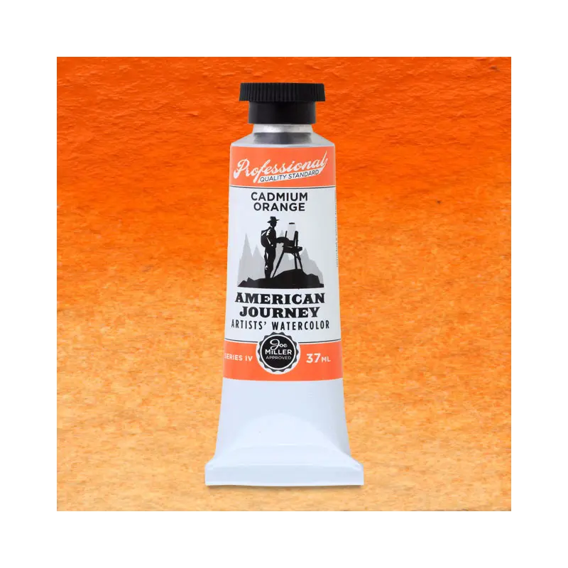 American Journey Artists' Watercolor - Cadmium Orange, 37 ml, (PO20)