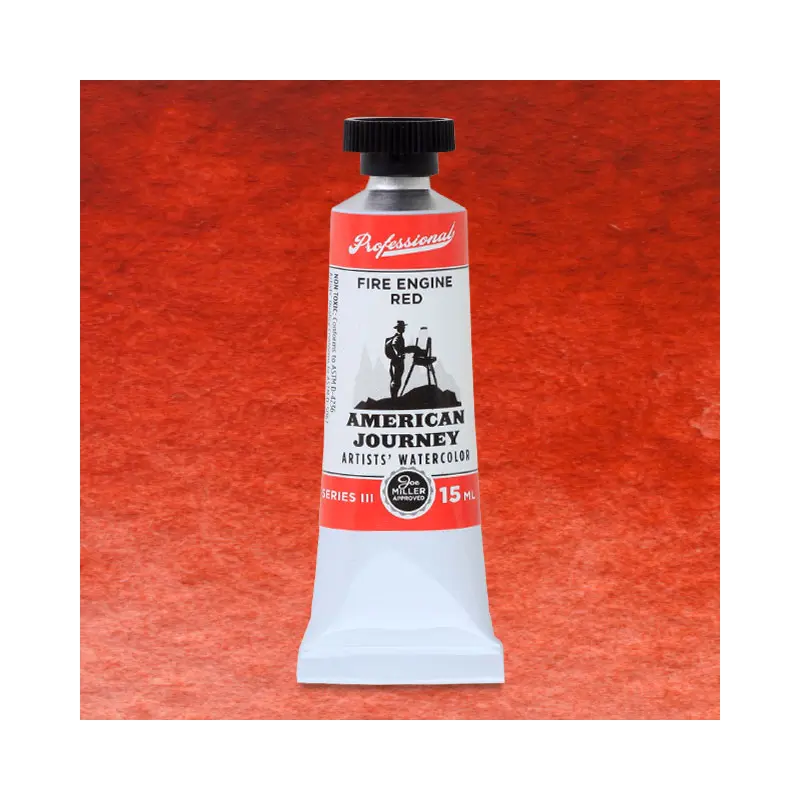 American Journey Artists' Watercolor - Fire Engine Red, 15 ml, (PR188/PV19)
