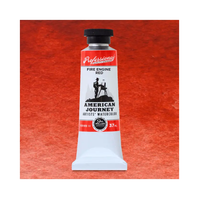 American Journey Artists' Watercolor - Fire Engine Red, 37 ml, (PR188/PV19)