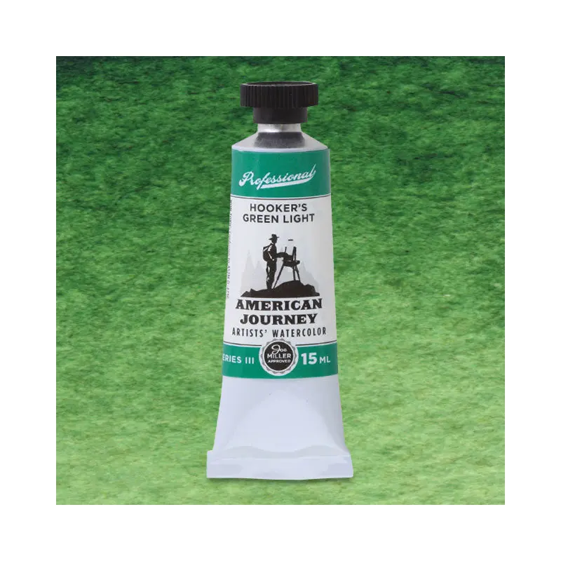 American Journey Artists' Watercolor - Hooker's Green Light, 15 ml, (PG7/PY42)