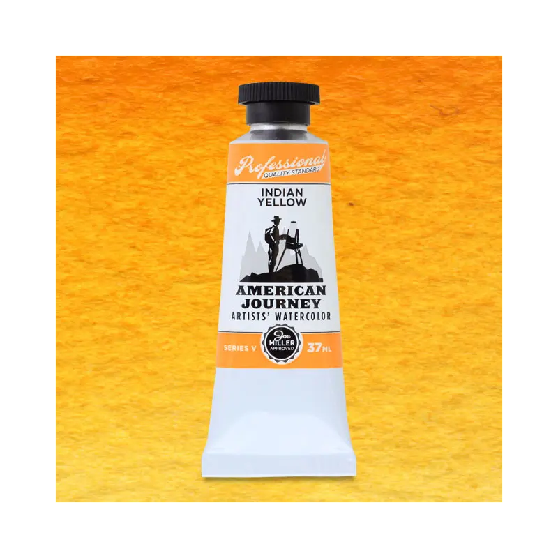 American Journey Artists' Watercolor - Indian Yellow, 37 ml, (PO62/PY97)