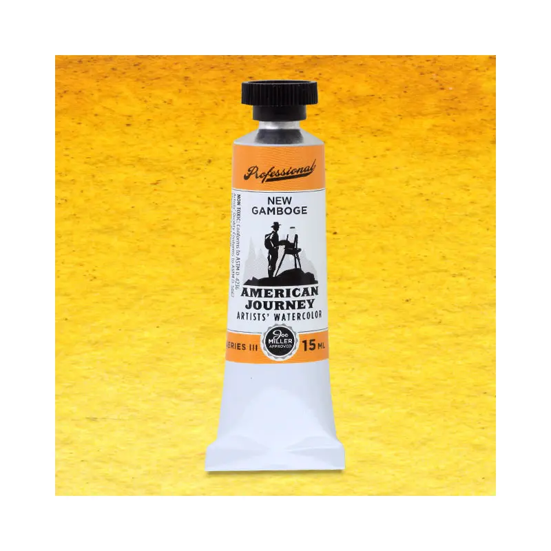American Journey Artists' Watercolor - New Gamboge, 15 ml, (PY3/PY42)