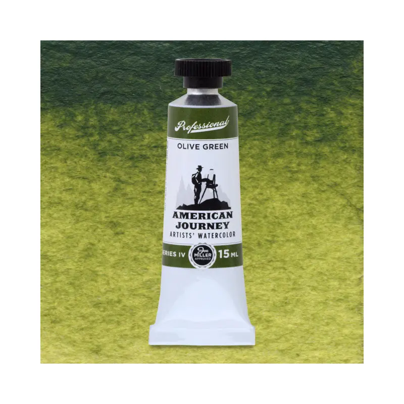 American Journey Artists' Watercolor - Olive, 15 ml, (PG7/PY42)