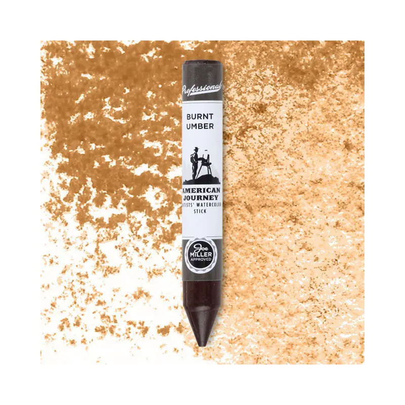 American Journey Artists' Watercolor Stick - Burnt Umber, (PBr7)