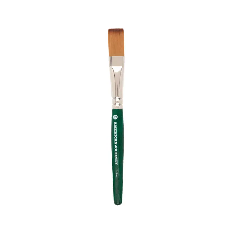 American Journey Interlocked Synthetic Brush - Travel Flat, 1/2"